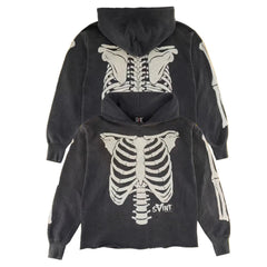 Saint Michael Skeleton Ribcage Anatomy Hoodie - Black