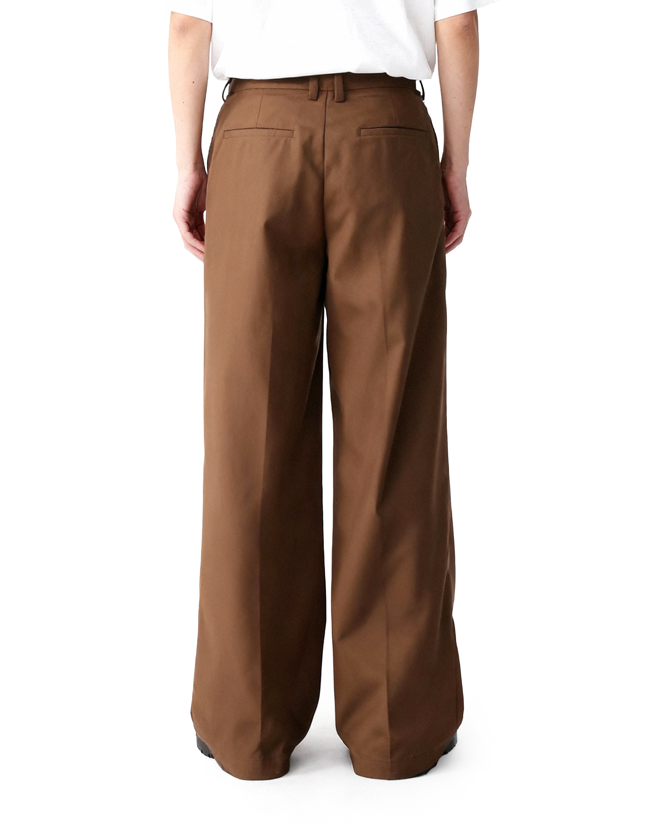 Pleated Wide Leg Low-Waisted Trousers