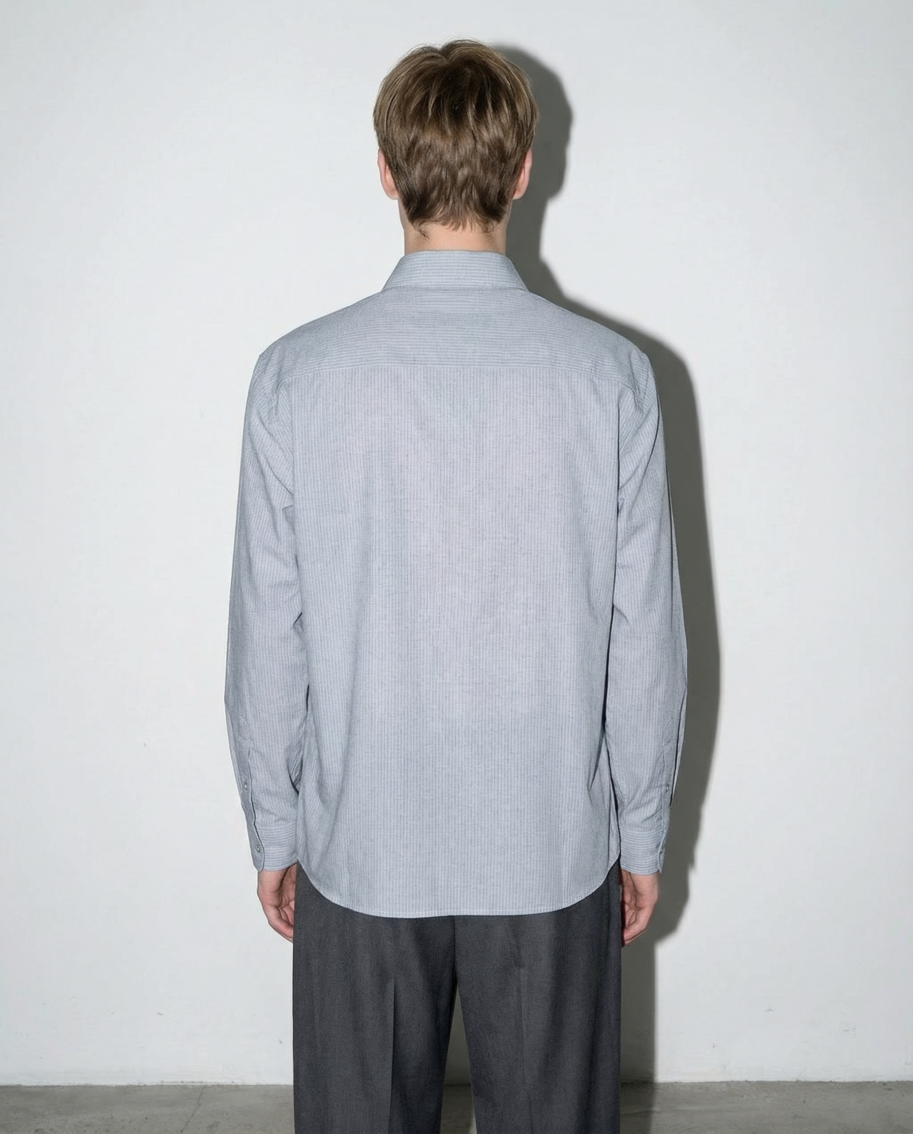 Subtle Pinstripe Long Sleeve Button Shirt