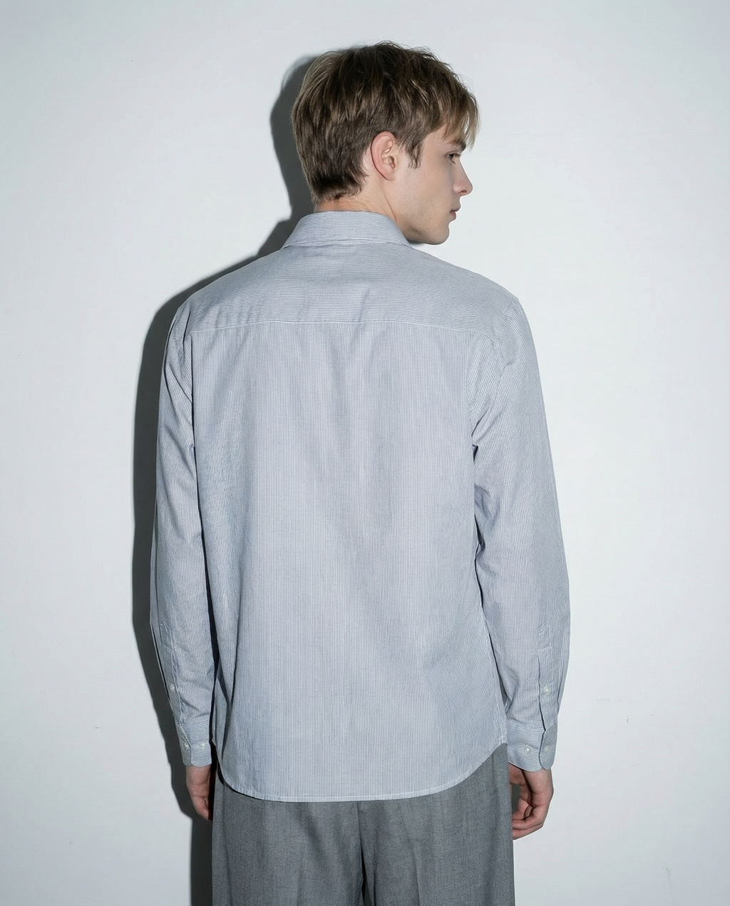 Subtle Pinstripe Long Sleeve Button Shirt