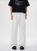 Pleated Wide Leg Semi-Barrel Trousers