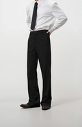 Tailored Straight Leg Semi-Flare Suit Trousers