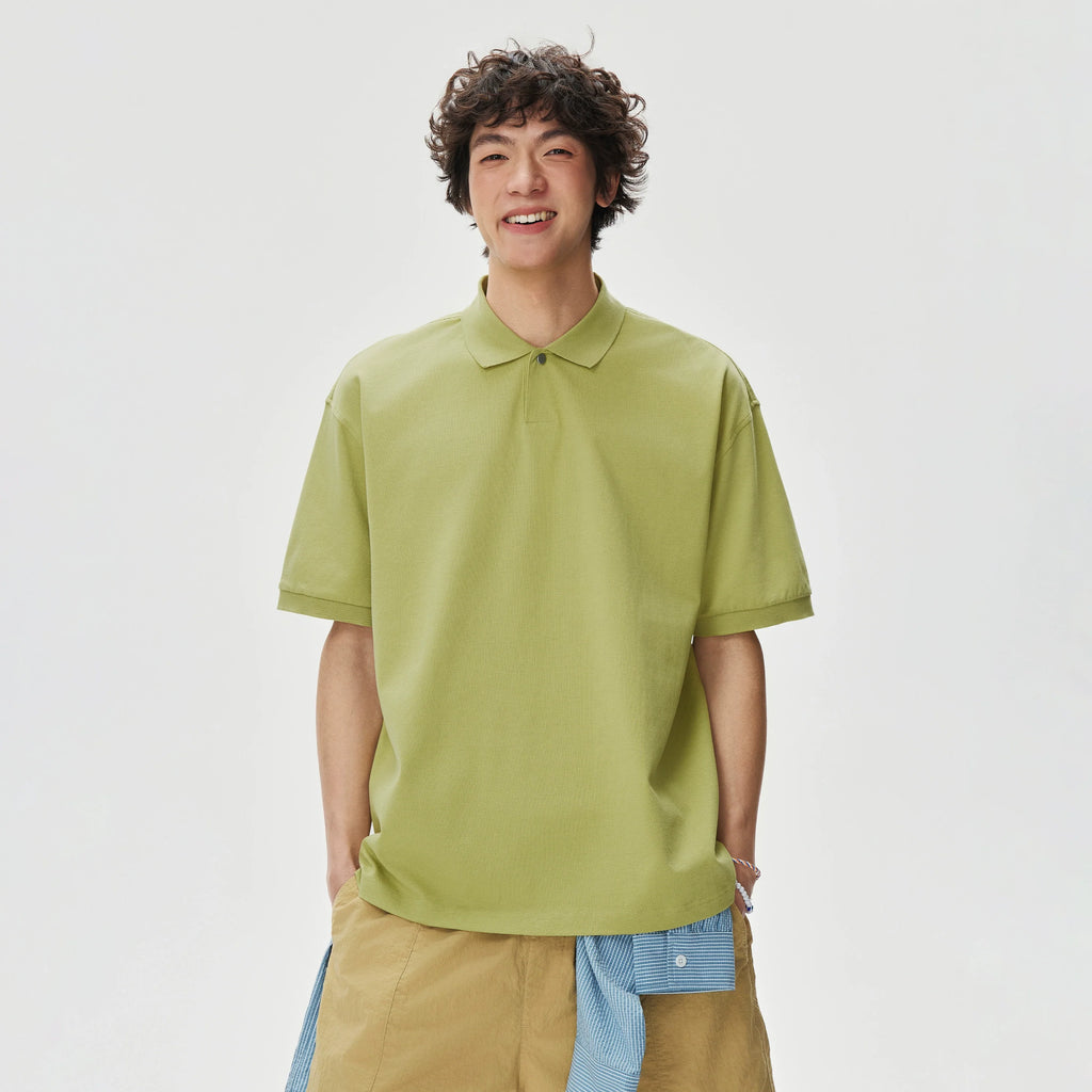Boxy-Fit Short Sleeve Polo Shirt