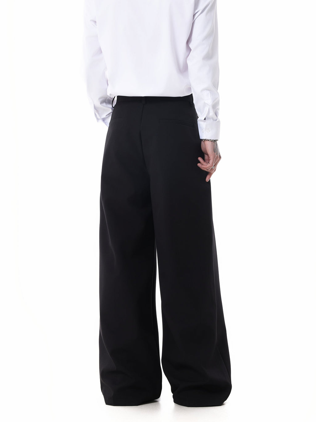 Adjustable Waist Hook Pleated Pants