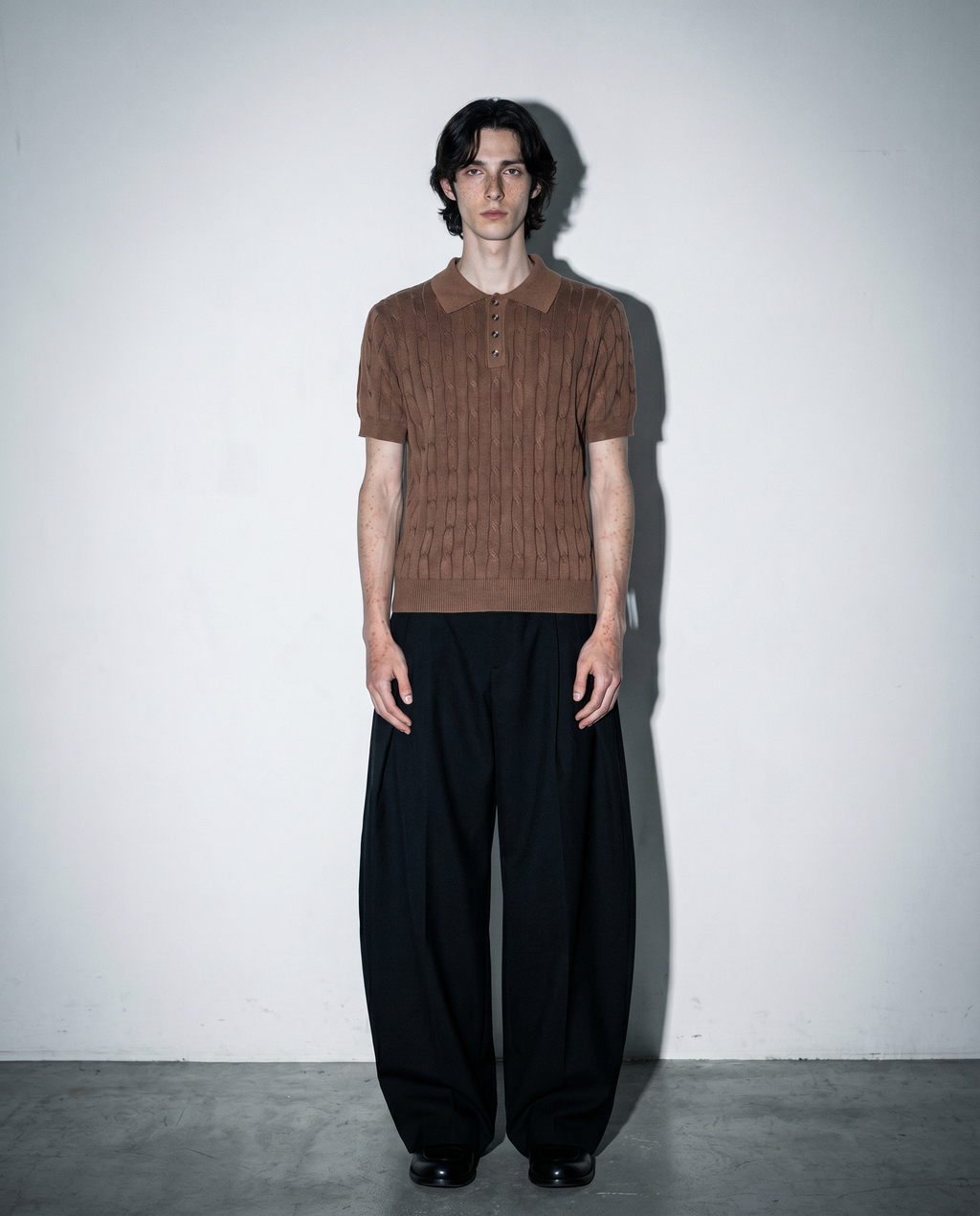 Barrel Leg Deep-Pleated Trousers