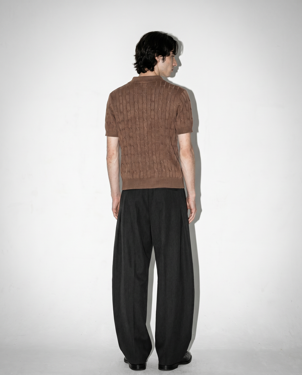 Barrel Leg Deep-Pleated Trousers