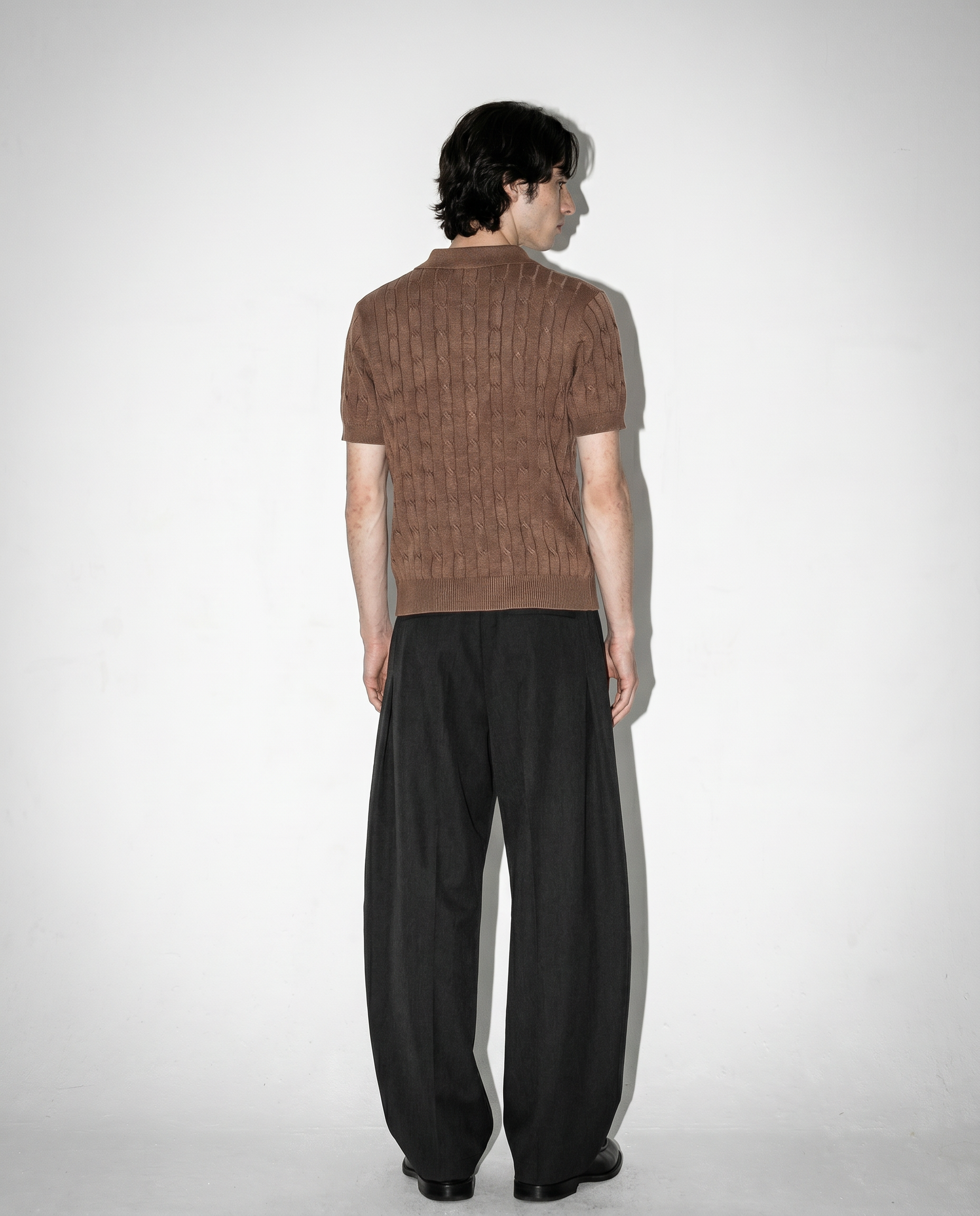 Barrel Leg Deep-Pleated Trousers