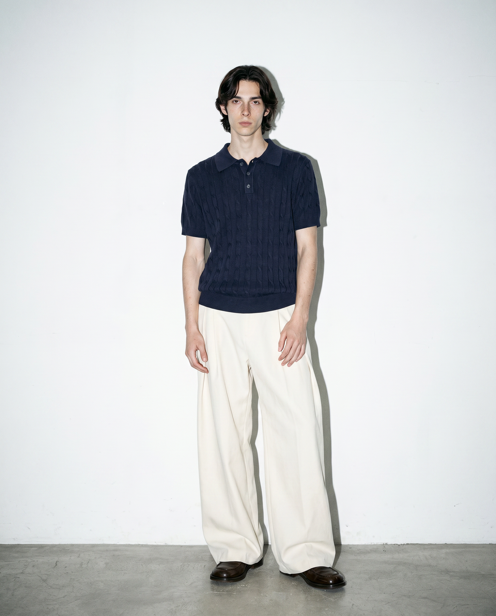 Barrel Leg Deep-Pleated Trousers