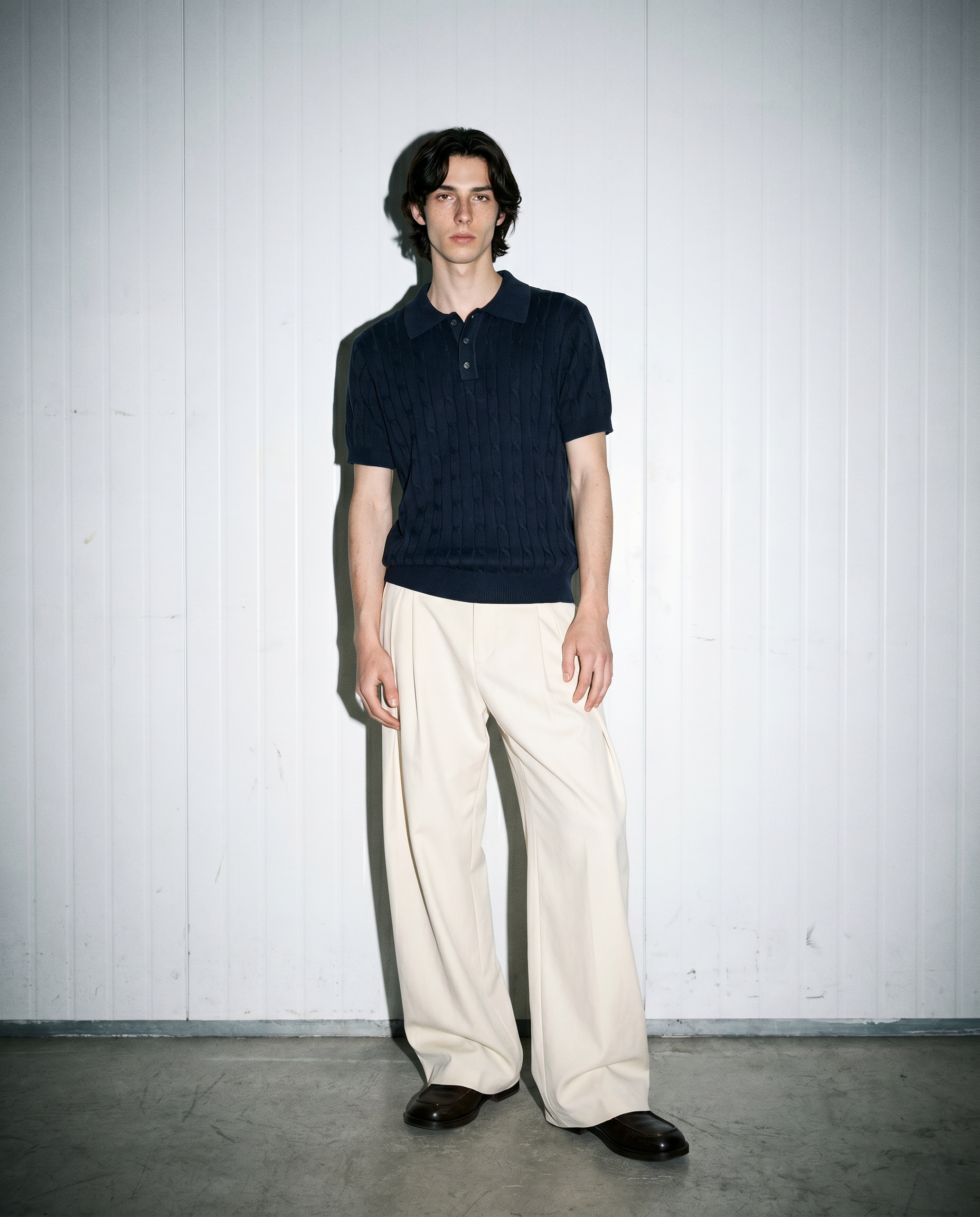 Barrel Leg Deep-Pleated Trousers