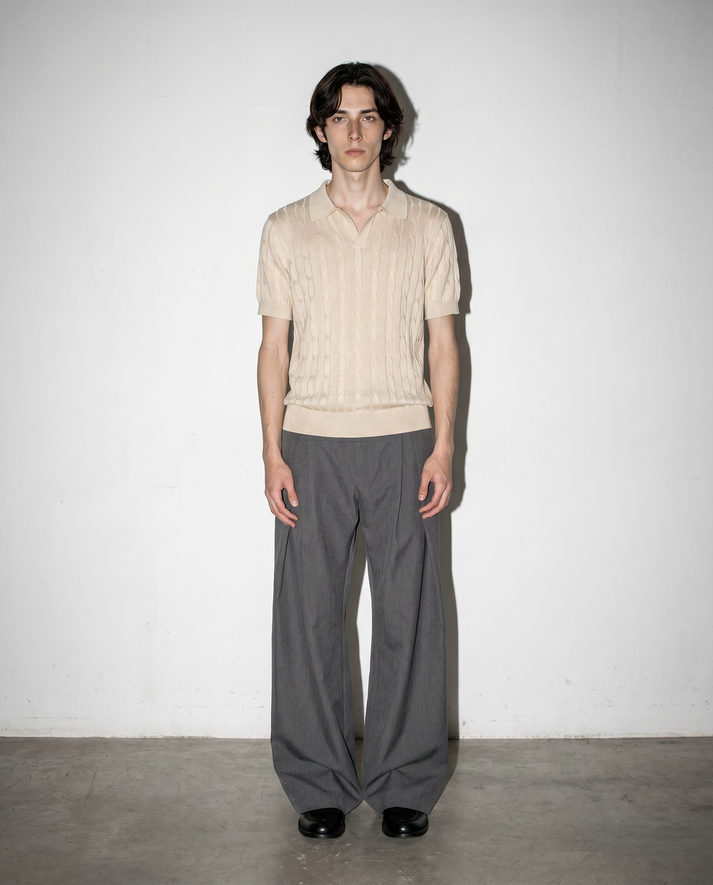 Barrel Leg Deep-Pleated Trousers
