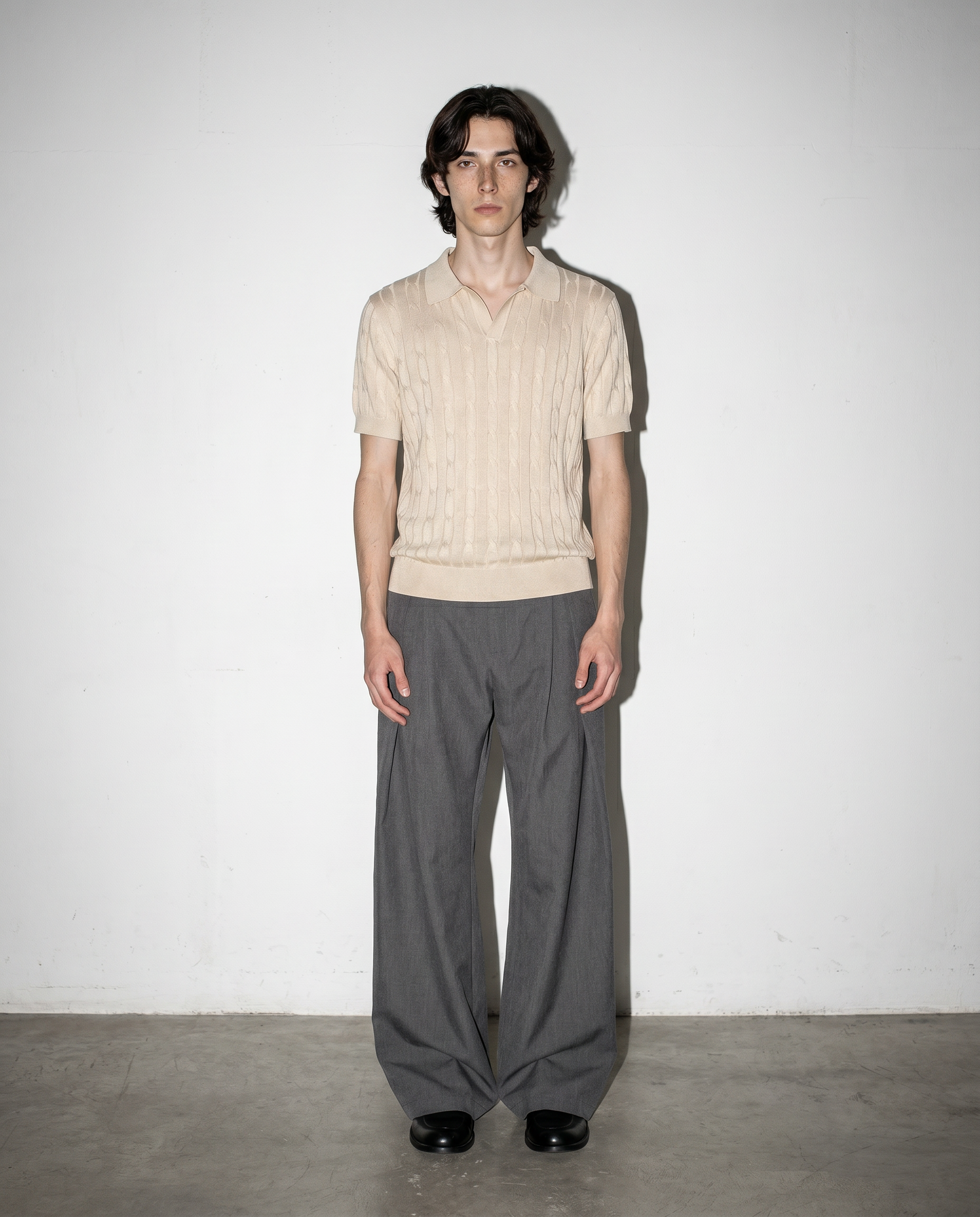 Barrel Leg Deep-Pleated Trousers