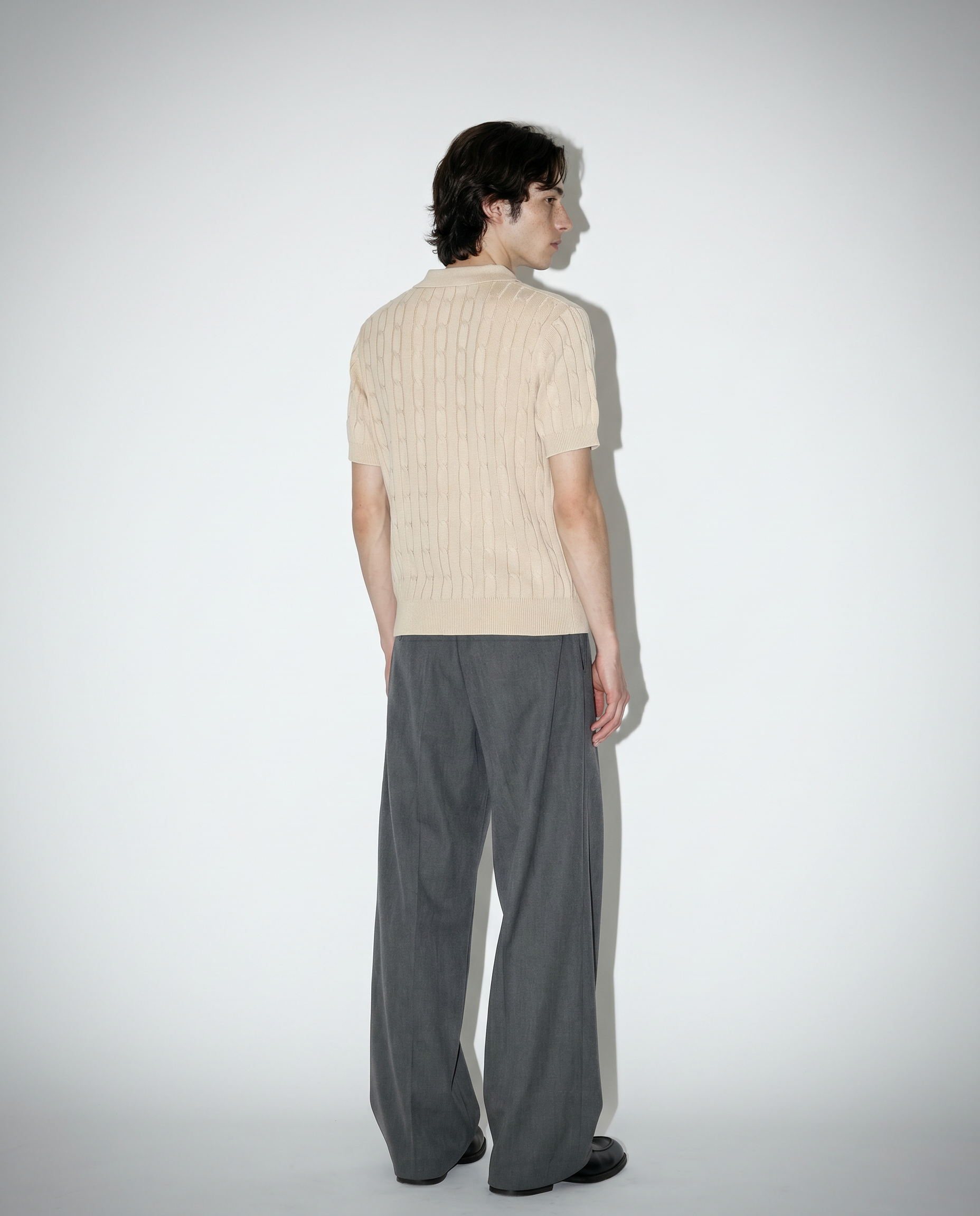 Barrel Leg Deep-Pleated Trousers