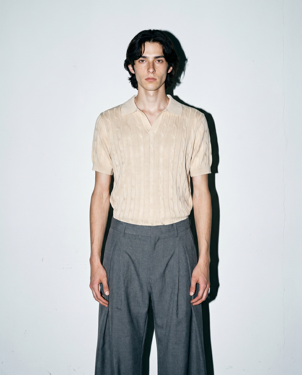 Barrel Leg Deep-Pleated Trousers