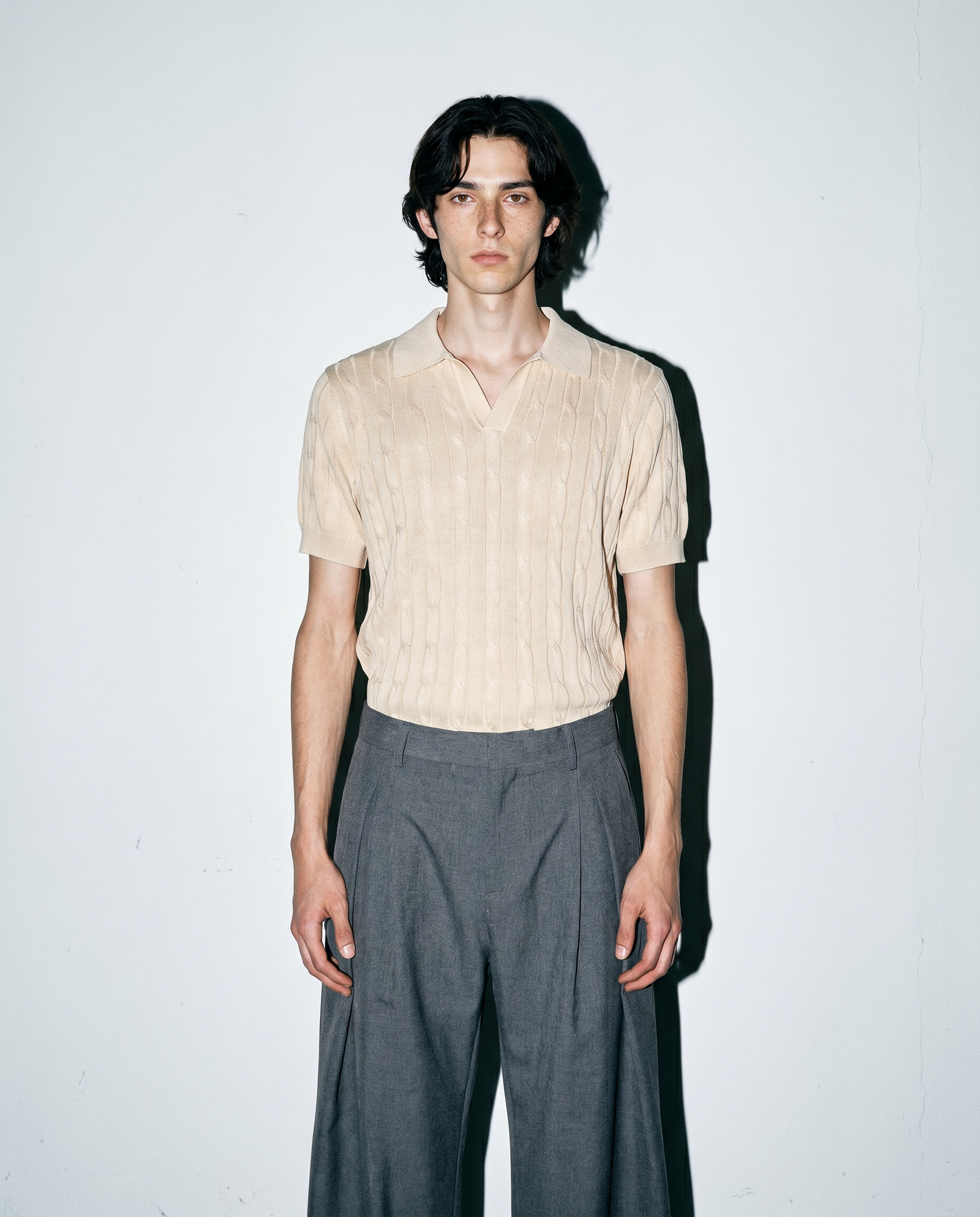 Barrel Leg Deep-Pleated Trousers