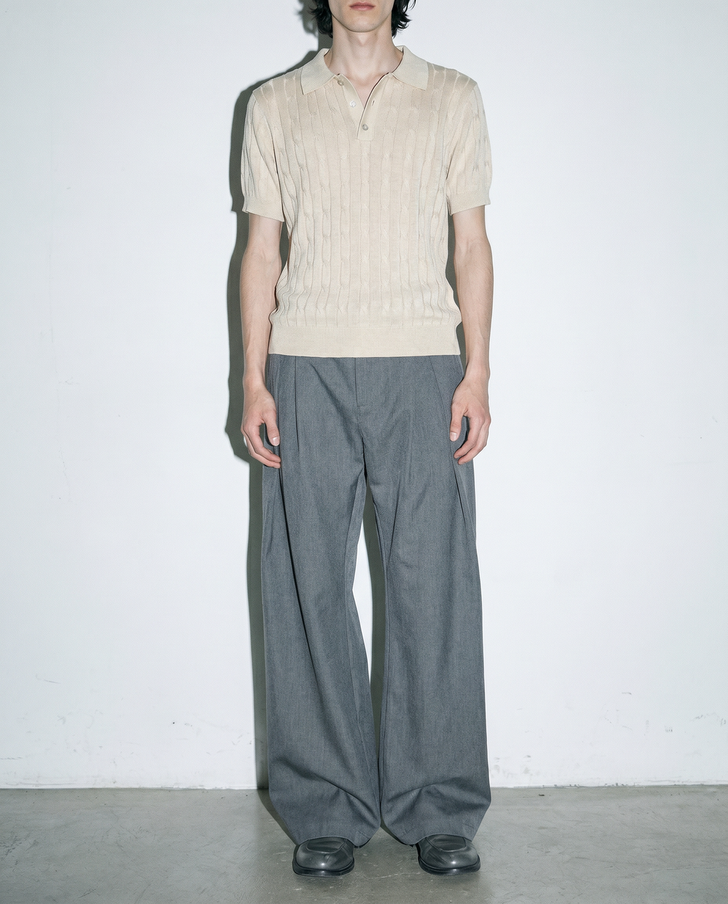 Barrel Leg Deep-Pleated Trousers