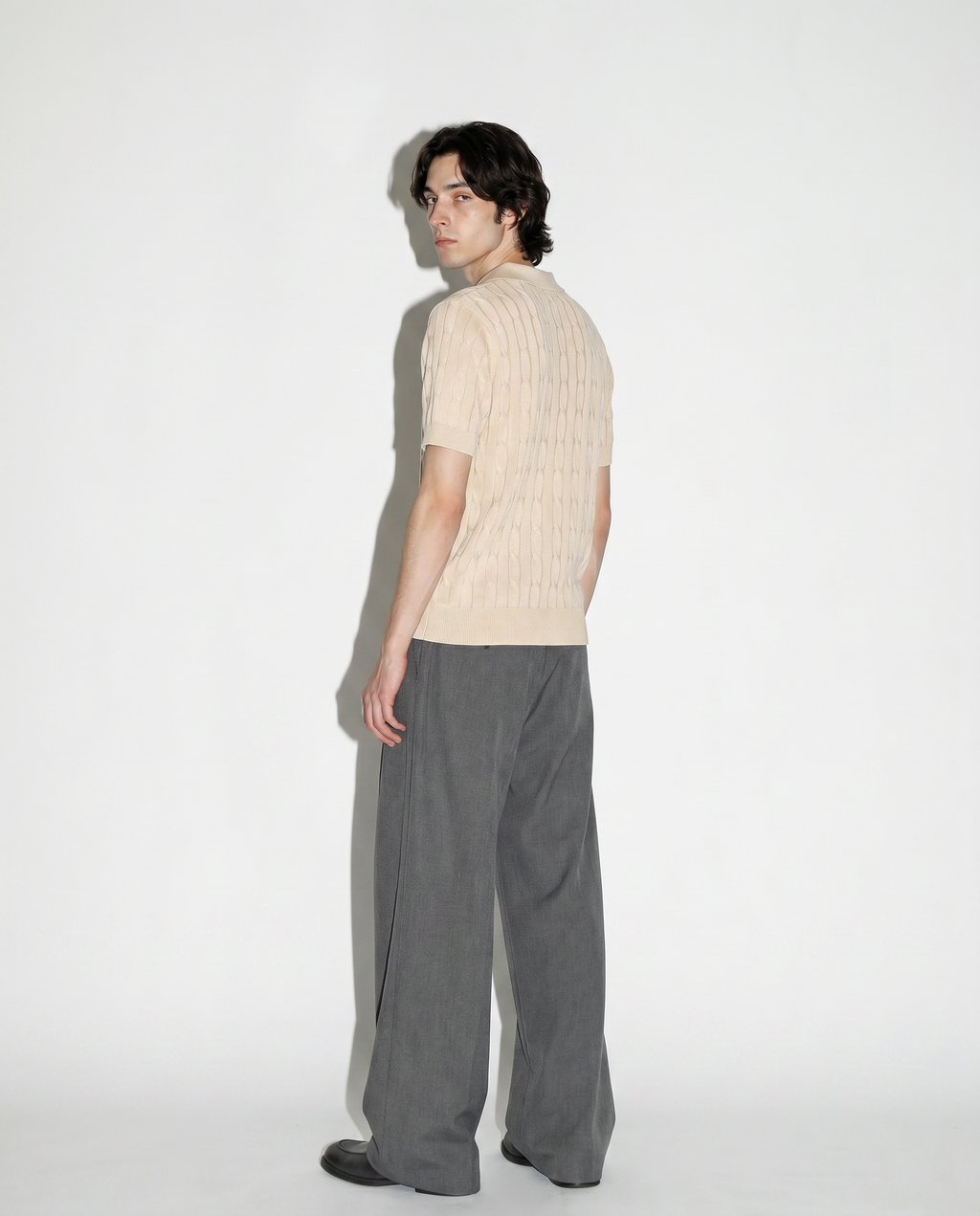 Barrel Leg Deep-Pleated Trousers