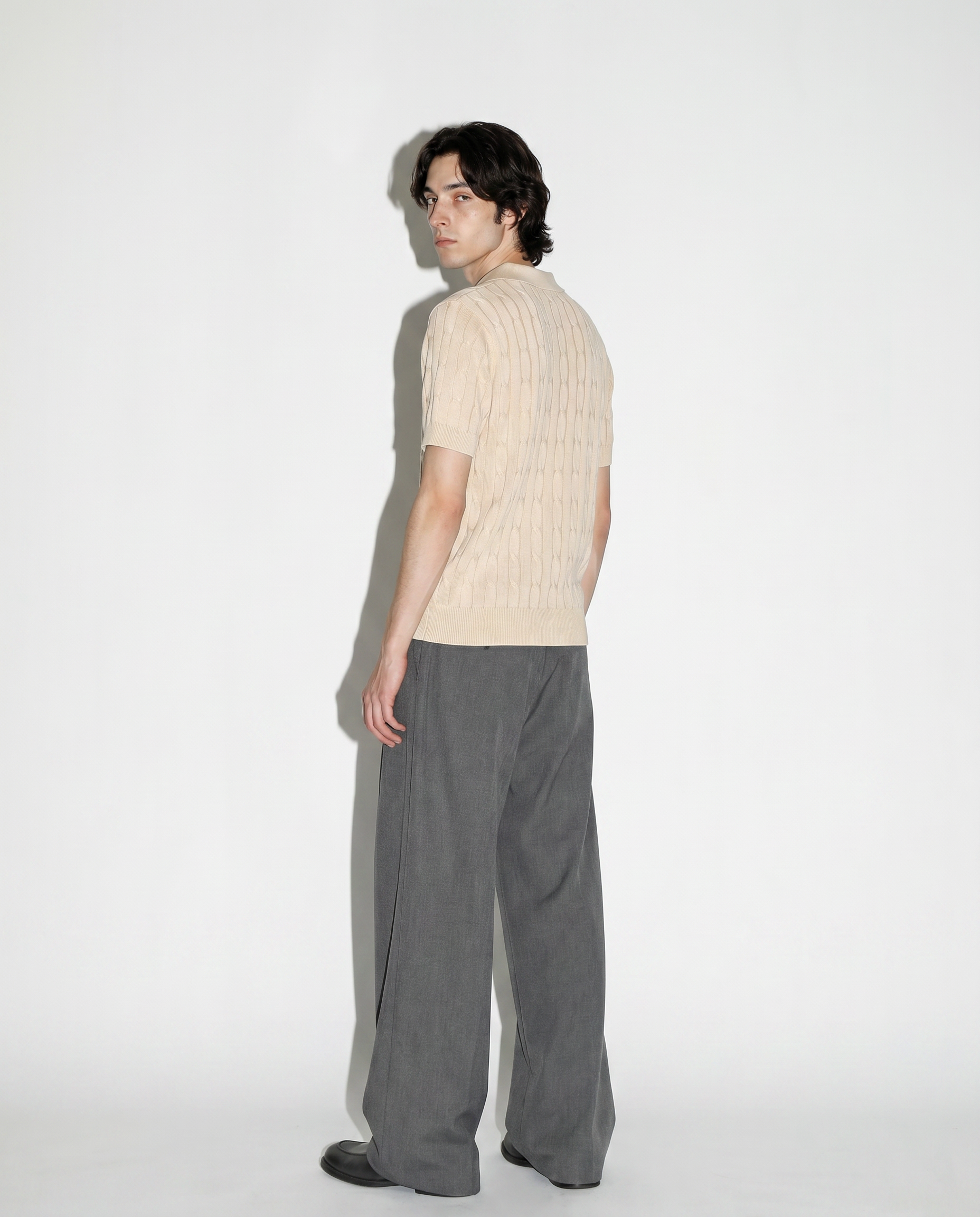 Barrel Leg Deep-Pleated Trousers