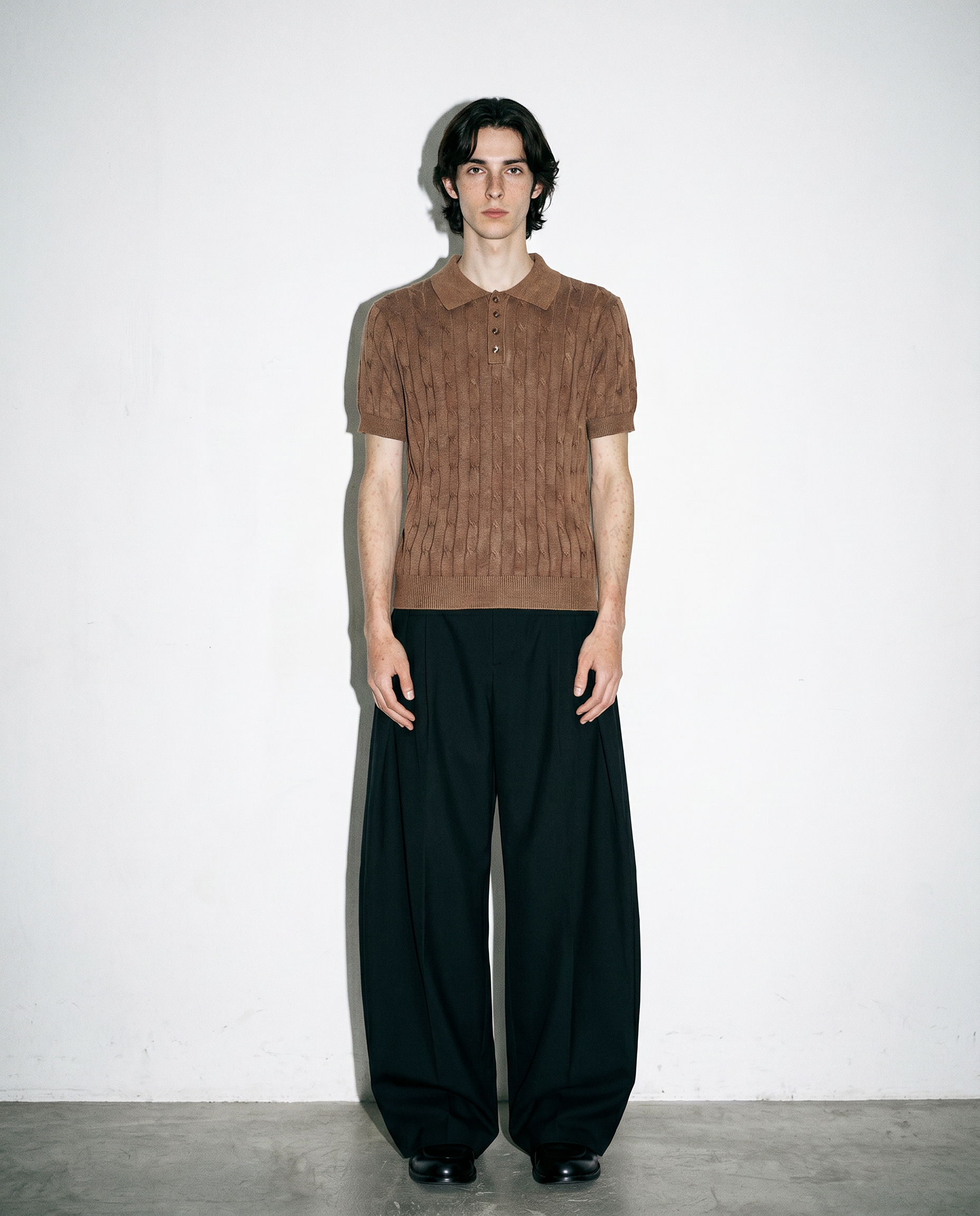 Barrel Leg Deep-Pleated Trousers