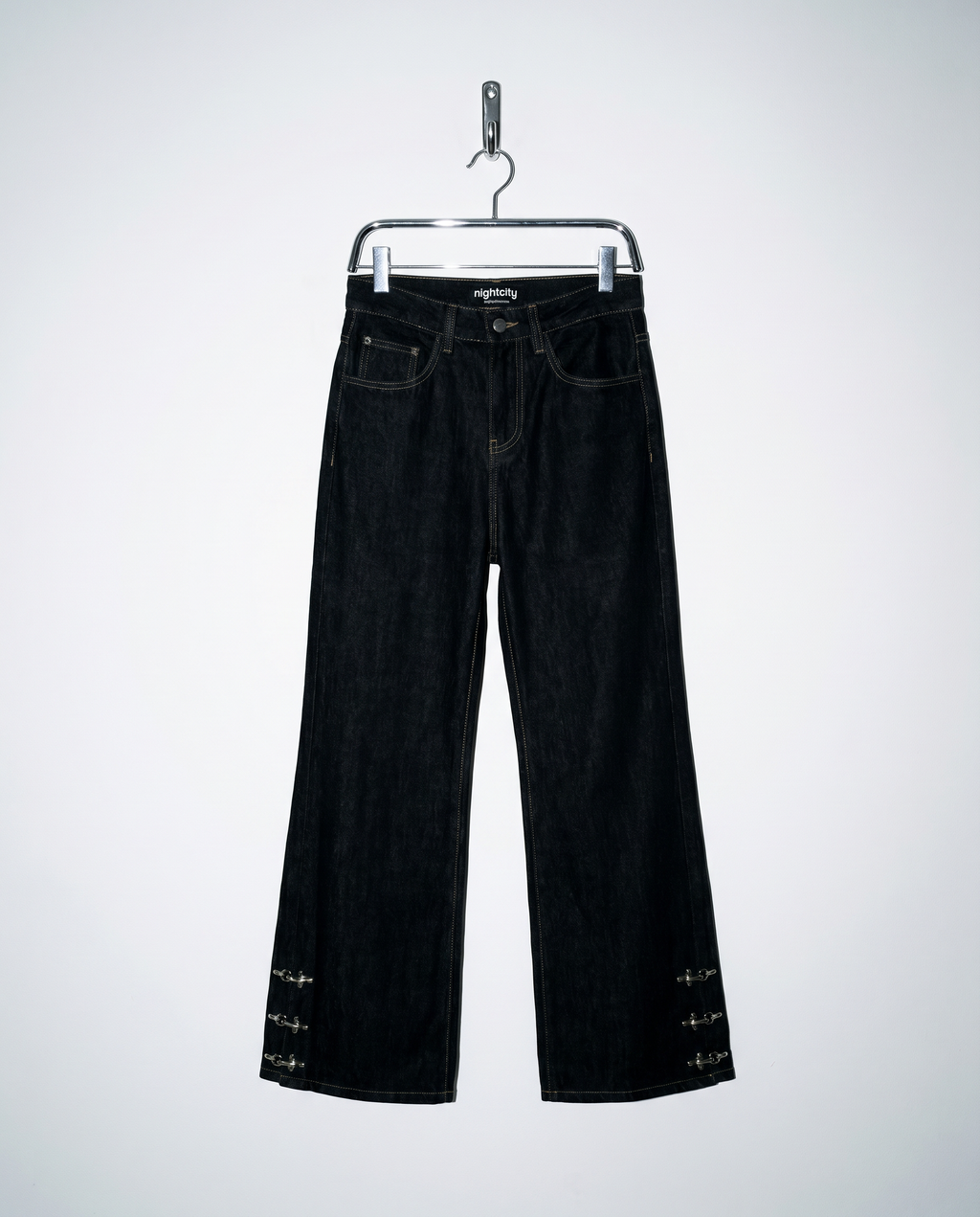 Fireman Clasp Hem Flare Jeans