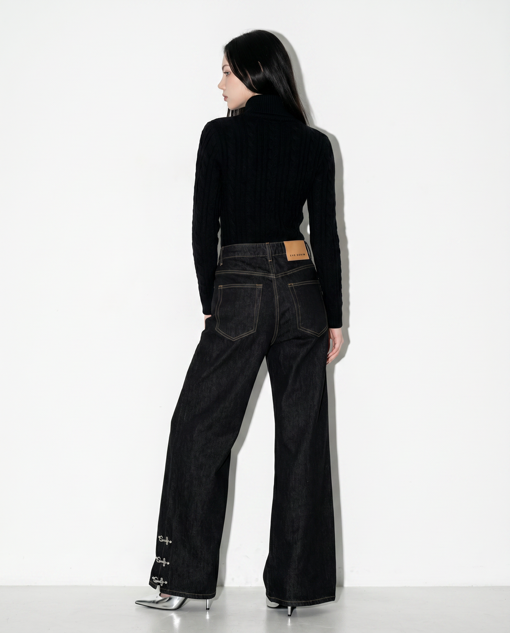 Fireman Clasp Hem Flare Jeans