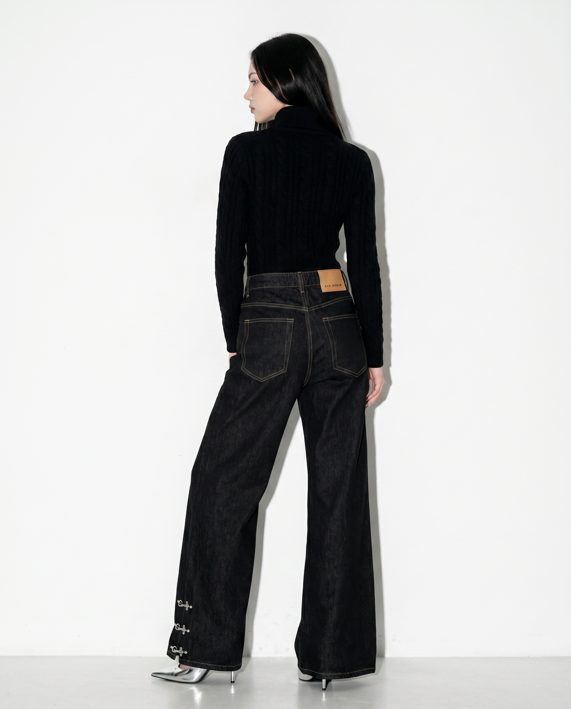 Fireman Clasp Hem Flare Jeans