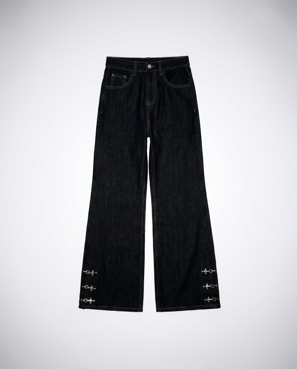 Fireman Clasp Hem Flare Jeans