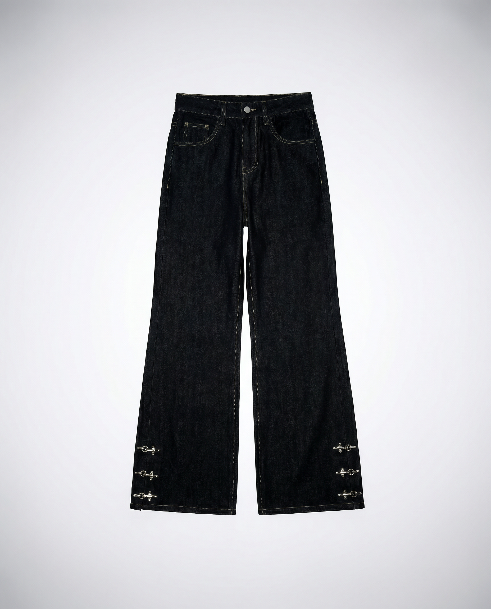 Fireman Clasp Hem Flare Jeans