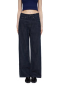 High Waist Straight-Leg Selvidge Effect Jeans