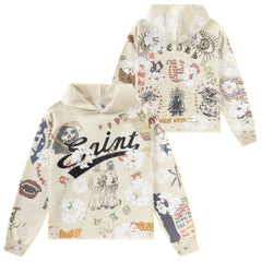 Saint Michael Multi-Graphic Patchwork Doodle Hoodie - Off-White