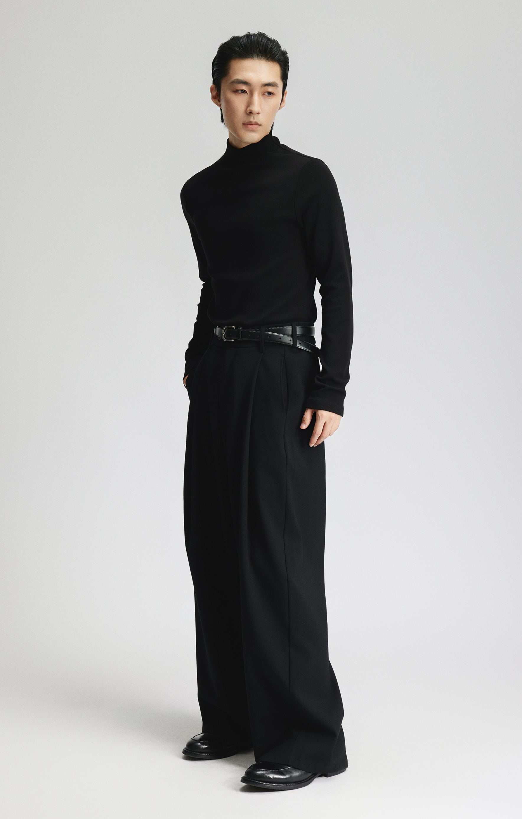 High-Waist Pleated Wide Leg Pants