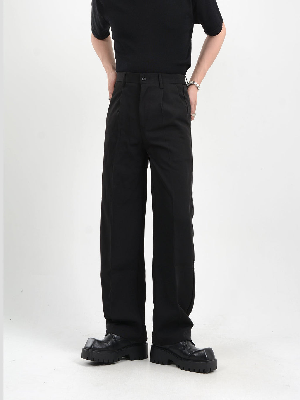 Classic Narrow-Fit Straight-Leg Trousers