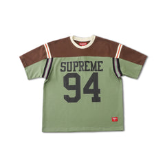 Supreme Color Blocked Football Top – Sage/Brown