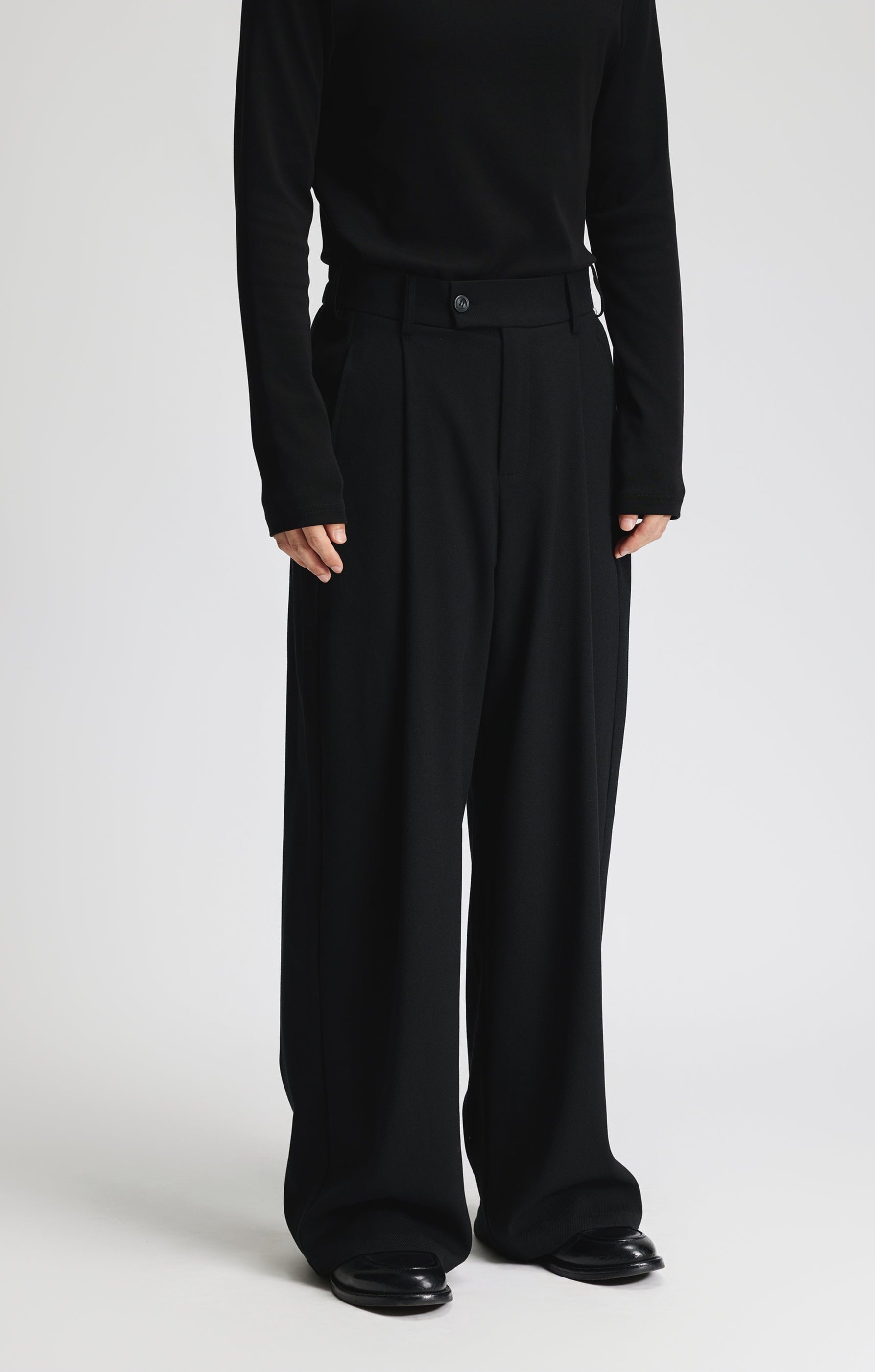 High-Waist Pleated Wide Leg Pants