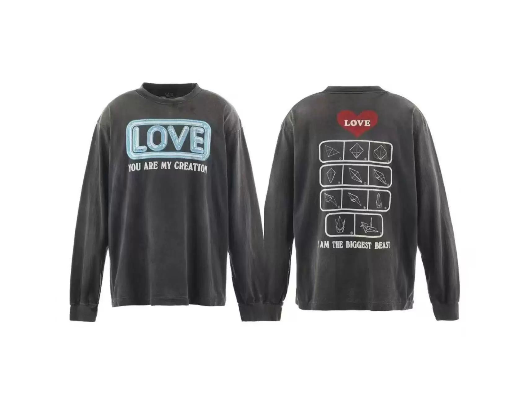 Saint Michael "LOVE" & Icons Long Sleeve - Black
