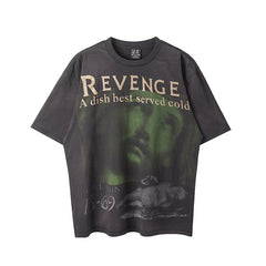 Saint Michael "REVENGE" Portrait Vintage T-Shirt - Black