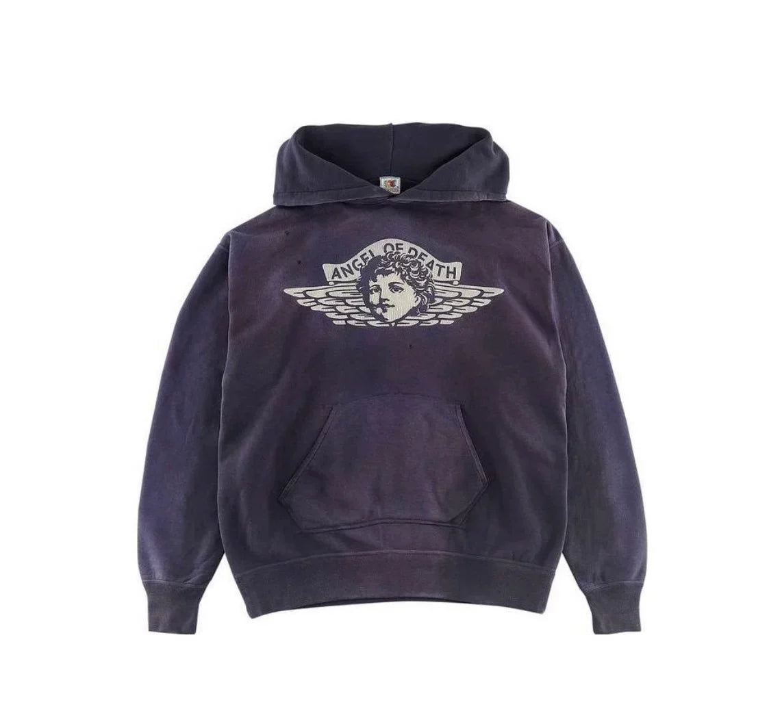 Saint Michael "ANGEL OF DEATH" Hoodie - Purple/Black