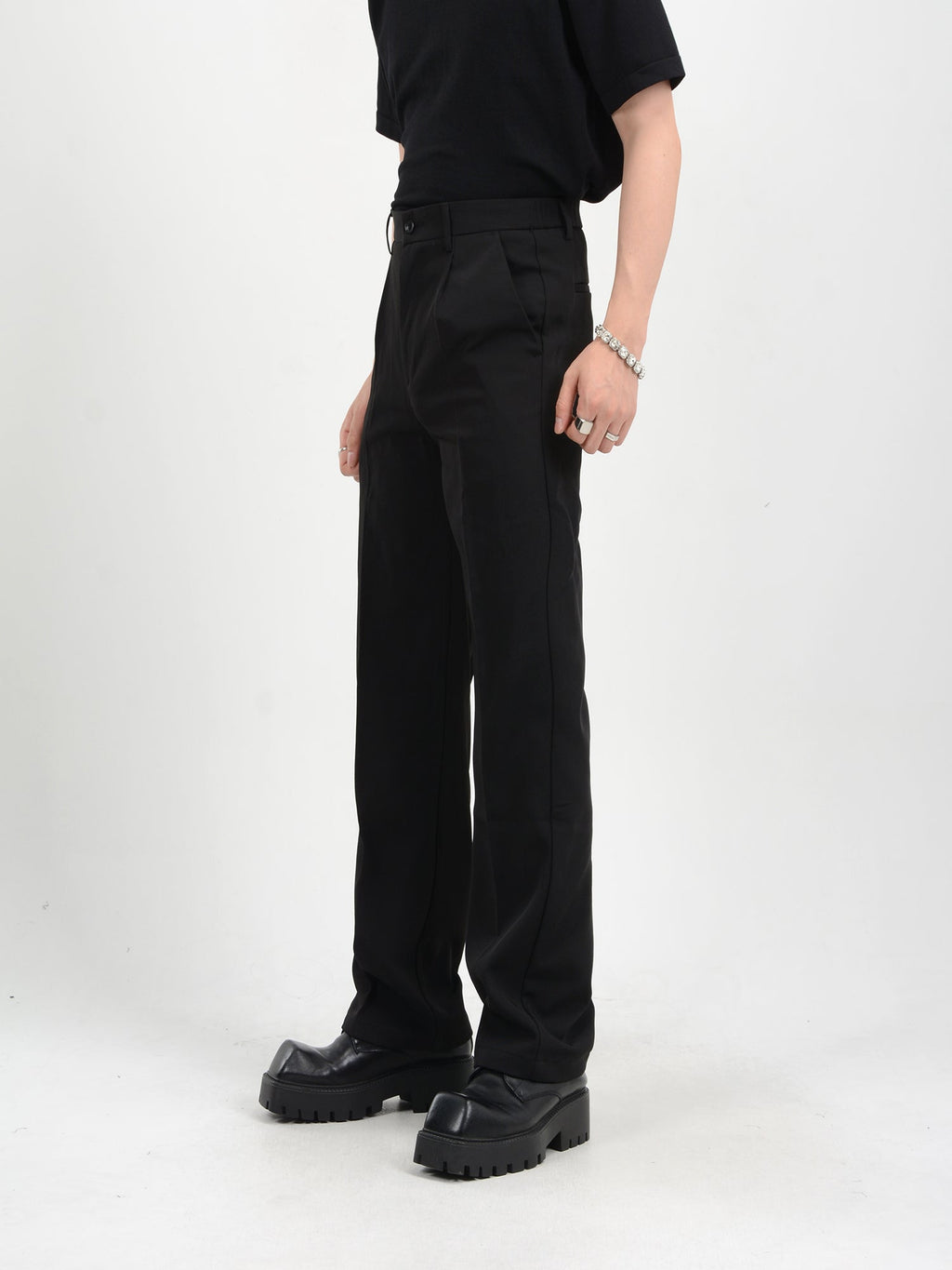 Classic Narrow-Fit Straight-Leg Trousers