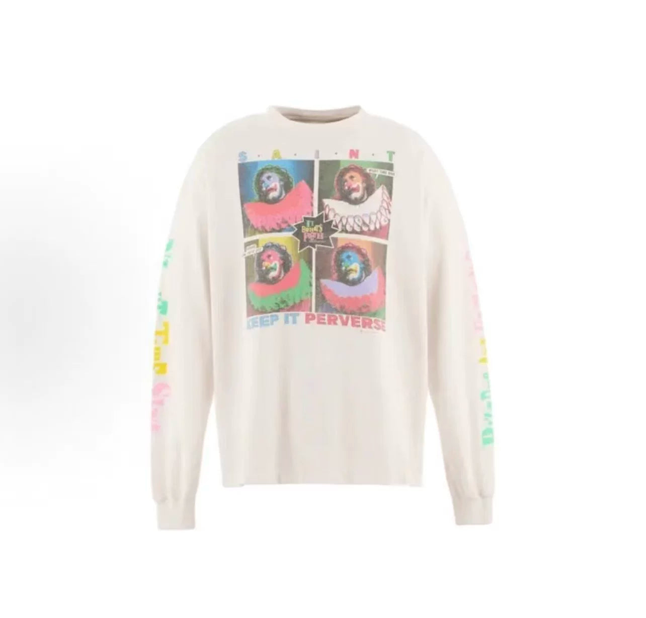 Saint Michael Four-Panel Clown Long Sleeve - Off-White