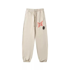 Saint Michael Red Script Logo Sweatpants - Off-White