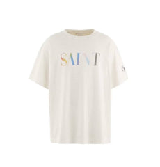 Saint Michael Multi-Color Gradient Logo Vintage T-Shirt - Off-White
