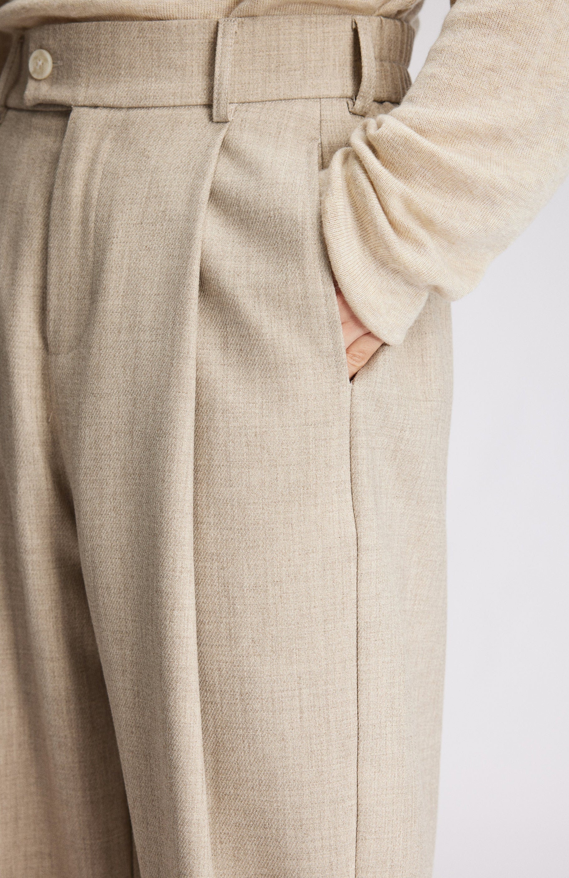 High-Waist Pleated Wide Leg Pants