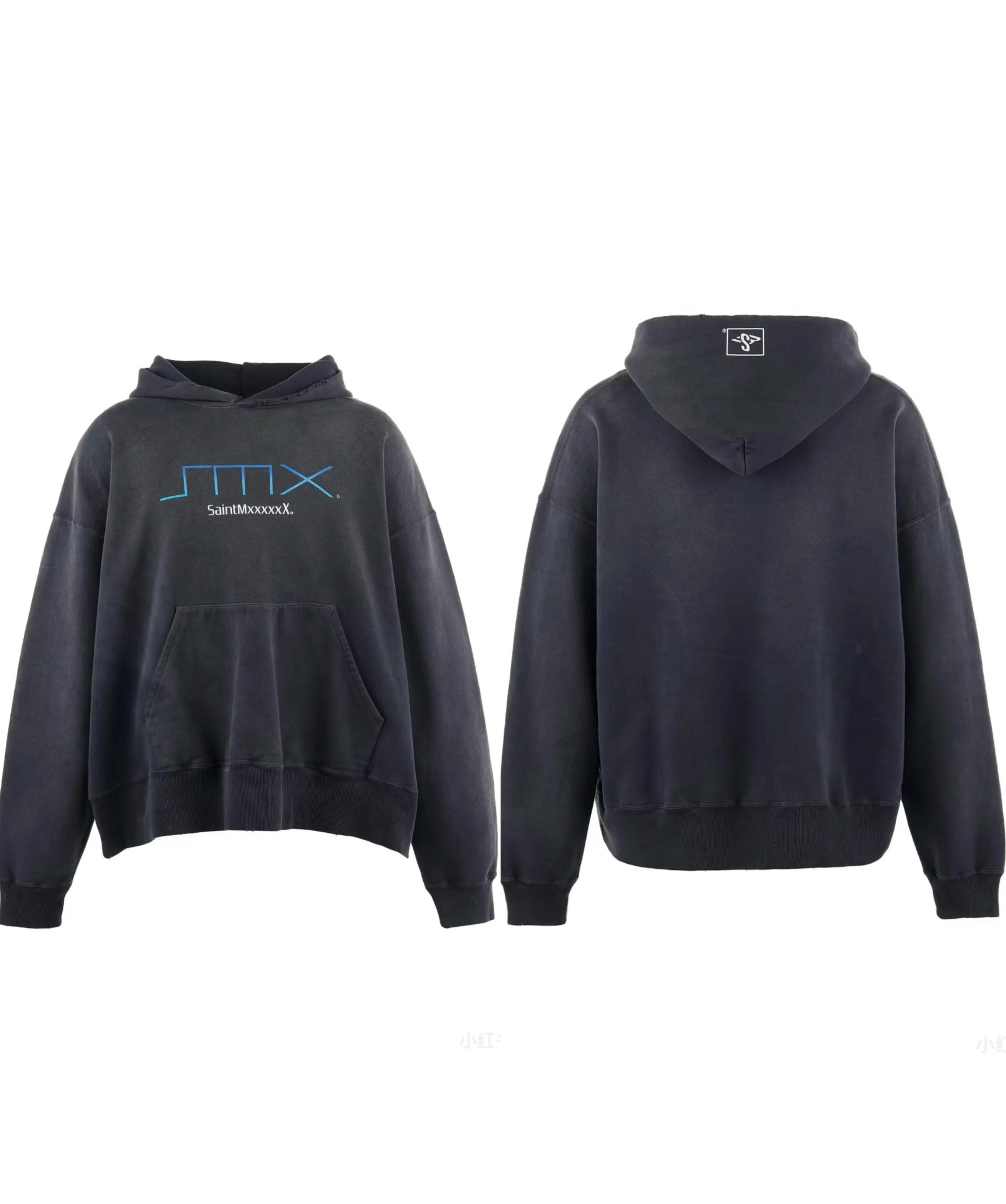 Saint Michael "JTMX" Minimalist Hoodie - Black