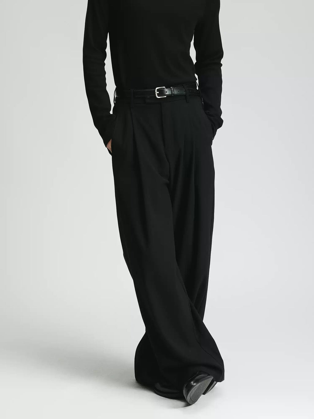 High-Waist Pleated Wide Leg Pants