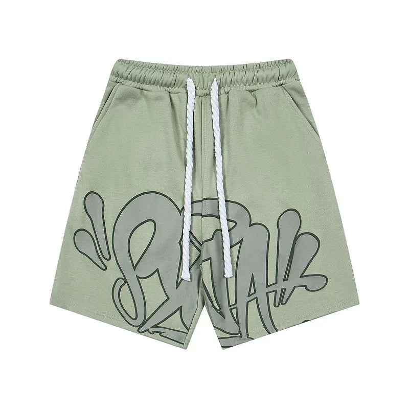 Syna World Graphic Fleece Shorts (Sage Green / Grey)