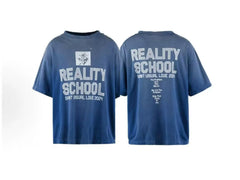 Saint Michael "REALITY SCHOOL" Vintage  T-Shirt - Blue