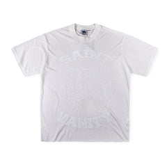 SAINT VANITY Winged Creature Graphic Short-Sleeve T-Shirt - White / Tonal White
