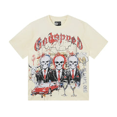 Godspeed Vintage Mafia Graphic T-Shirt – Cream