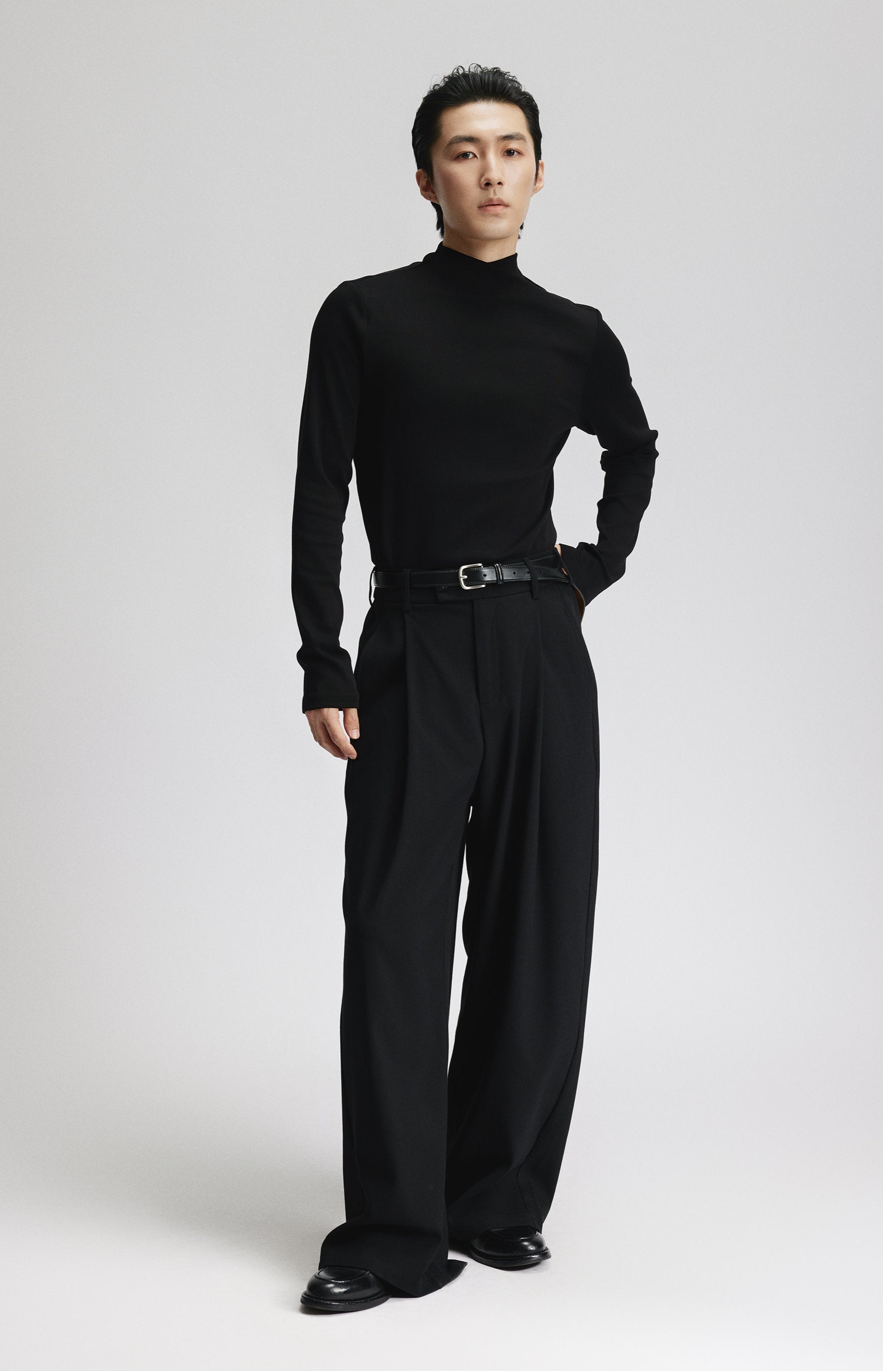 High-Waist Pleated Wide Leg Pants