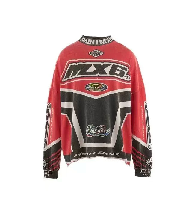 Saint Michael Motocross Racing Long Sleeve - Red/Black