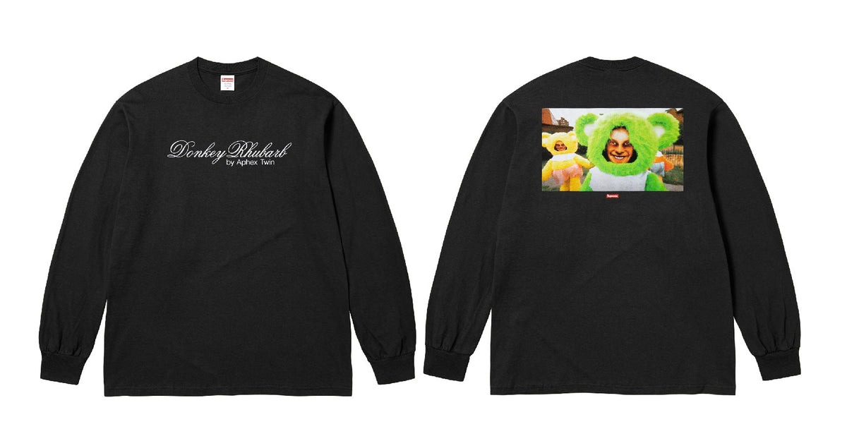 Supreme x Aphex Twin "Donkey Rhubarb" L/S Tee – Black